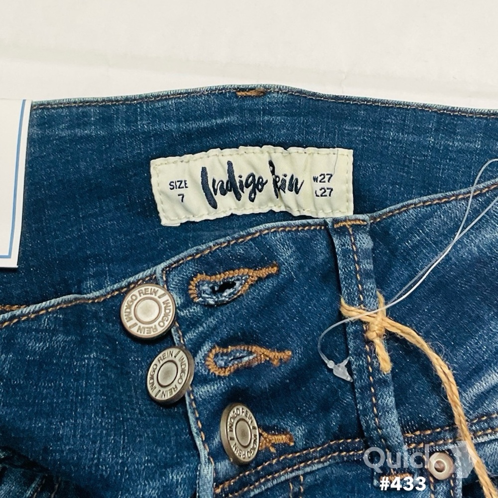 sz 7 - New Indigo Rein Cuffed Skinny Jeans - Picture 7 of 8